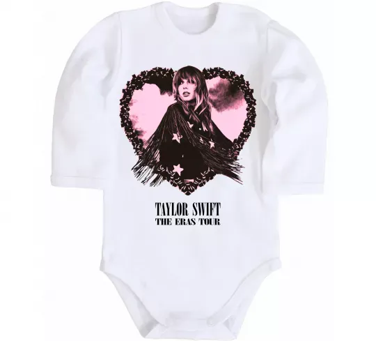 Детский боди Taylor Swift heart Белый фото