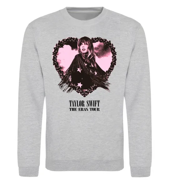 Світшот Taylor Swift heart Сірий меланж фото