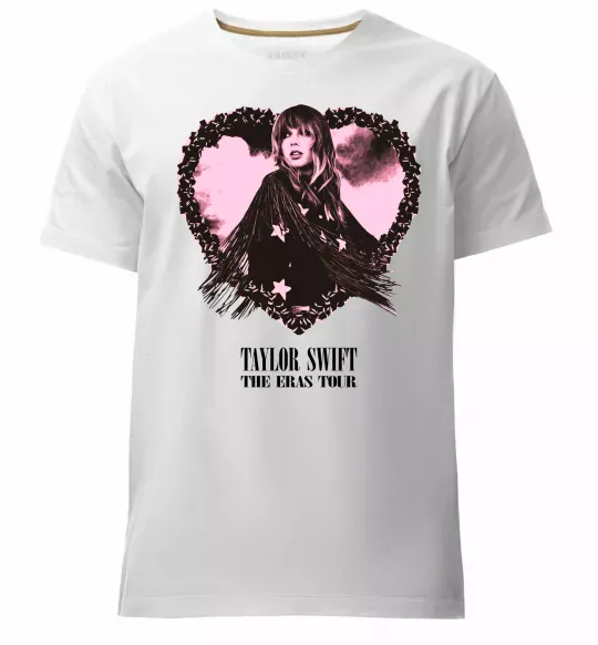 Чоловіча преміум футболка Taylor Swift heart Білий фото