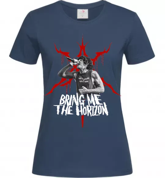 Жіноча футболка Олівер Сайкс Темно-синій фото