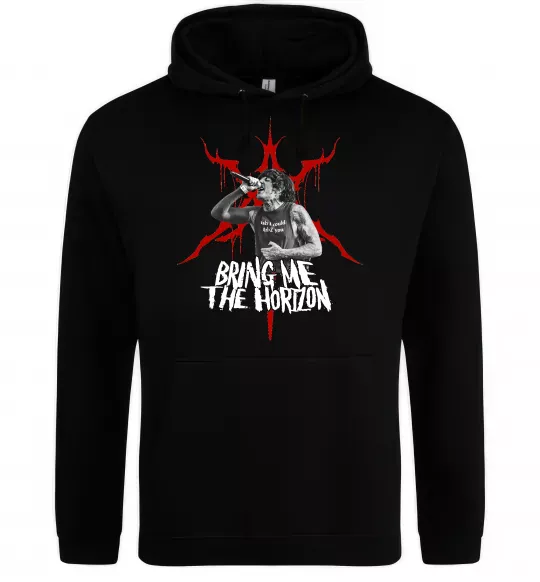 Женская толстовка (худи) Олівер Сайкс Черный фото