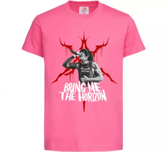 Детская футболка Олівер Сайкс Ярко-розовый фото