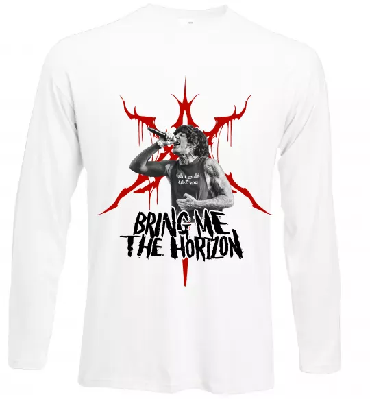 Лонгслив Олівер Сайкс Белый фото