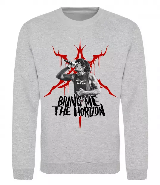 Світшот Олівер Сайкс Сірий меланж фото