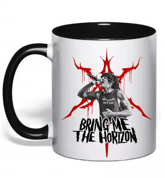 Чашка с цветной ручкой Олівер Сайкс Черный фото