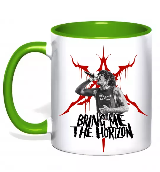 Чашка с цветной ручкой Олівер Сайкс Зеленый фото