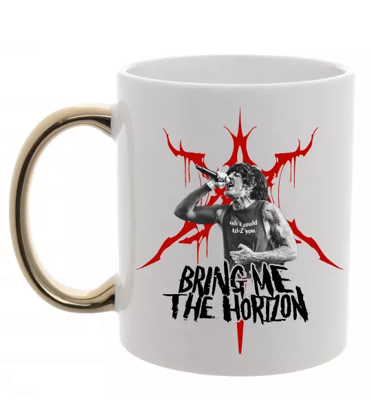 Чашка с цветной ручкой Олівер Сайкс Золото фото