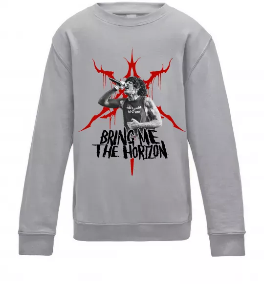 Детский Свитшот Олівер Сайкс Серый меланж фото