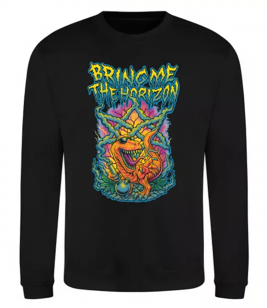 Свитшот Weed dino Bring me the Horizon Черный фото