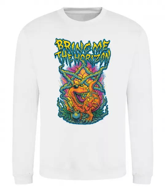 Свитшот Weed dino Bring me the Horizon Белый фото