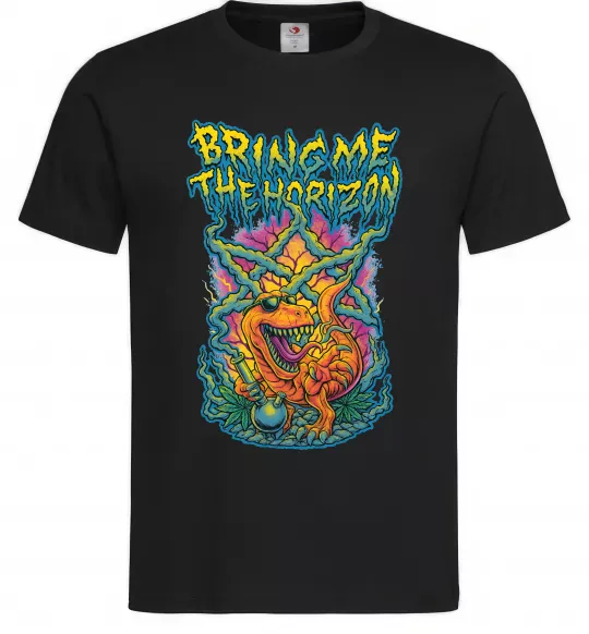 Мужская футболка Weed dino Bring me the Horizon Черный фото