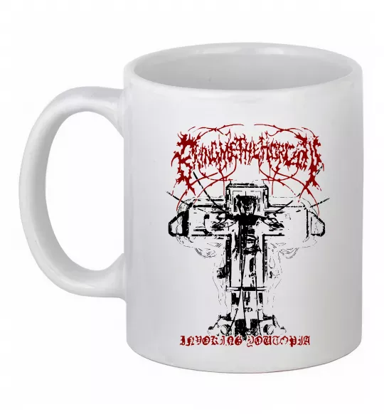 Чашка керамическая Soul like a cemetery Белый фото