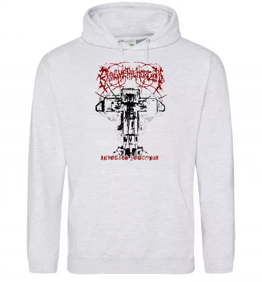 Чоловіча толстовка (худі) Soul like a cemetery Сірий меланж фото