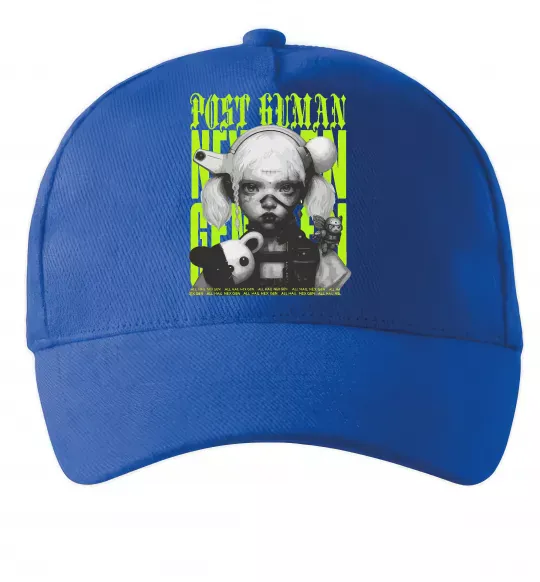 Кепка Post human Ярко-синий фото