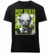 Мужская премиум футболка Post human Черный фото
