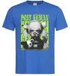 Чоловіча футболка Post human Яскраво-синій фото