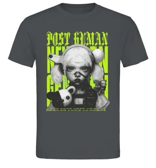 Чоловіча футболка Post human Графіт фото