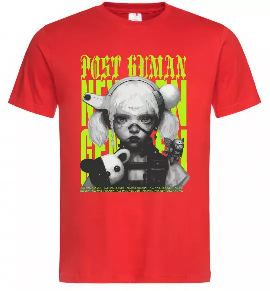 Чоловіча футболка Post human Червоний фото