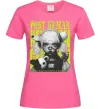 Жіноча футболка Post human Яскраво-рожевий фото