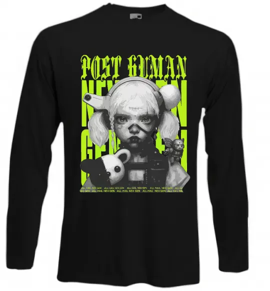 Лонгслив Post human Черный фото
