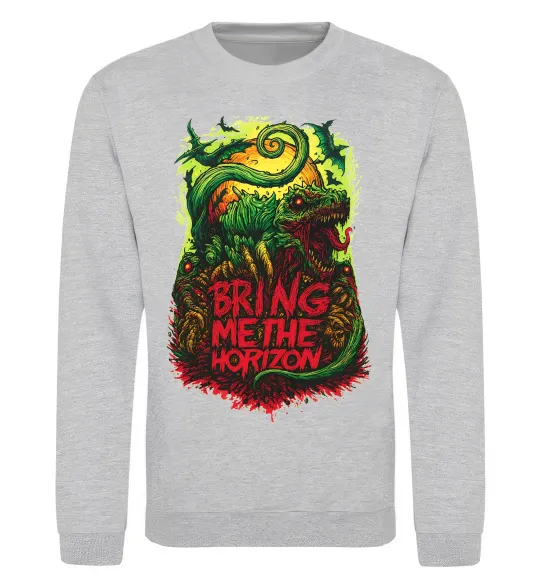 Свитшот Dino Bring me the Horizon Серый меланж фото