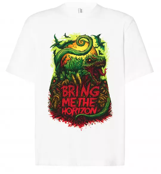 Футболка Оверсайз Dino Bring me the Horizon Белый фото