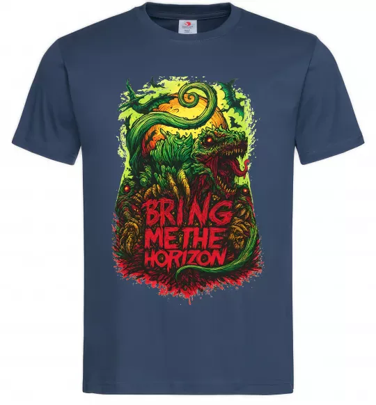 Чоловіча футболка Dino Bring me the Horizon Темно-синій фото