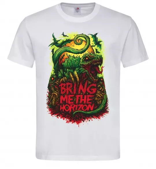 Чоловіча футболка Dino Bring me the Horizon Білий фото