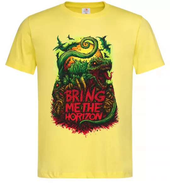 Чоловіча футболка Dino Bring me the Horizon Лимонний фото