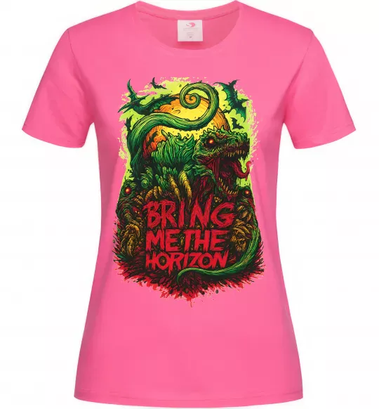 Жіноча футболка Dino Bring me the Horizon Яскраво-рожевий фото
