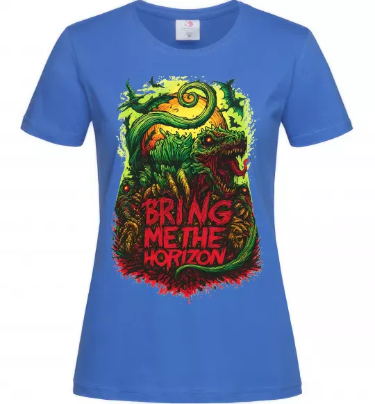 Жіноча футболка Dino Bring me the Horizon Яскраво-синій фото