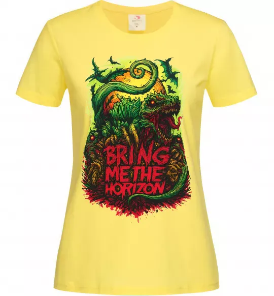 Жіноча футболка Dino Bring me the Horizon Лимонний фото