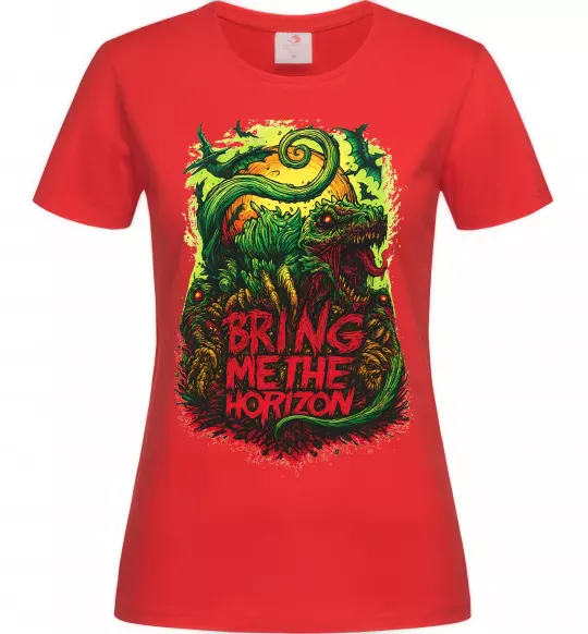 Жіноча футболка Dino Bring me the Horizon Червоний фото