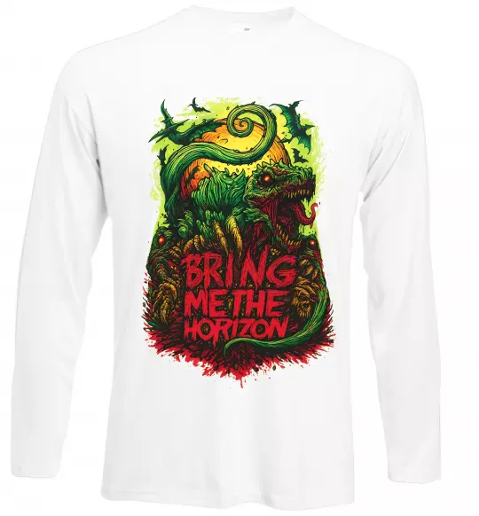 Лонгслив Dino Bring me the Horizon Белый фото