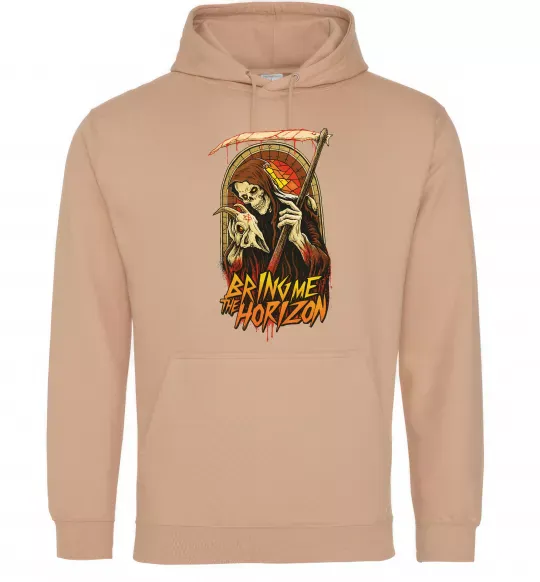 Жіноча толстовка (худі) Death Bring me the Horizon Пісочний фото