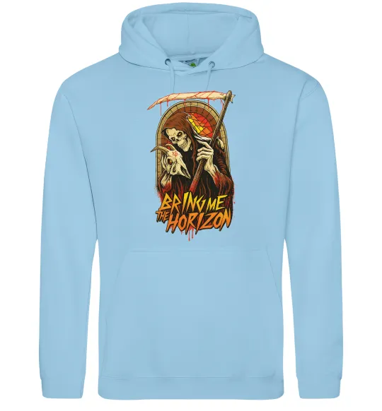 Женская толстовка (худи) Death Bring me the Horizon Голубой фото