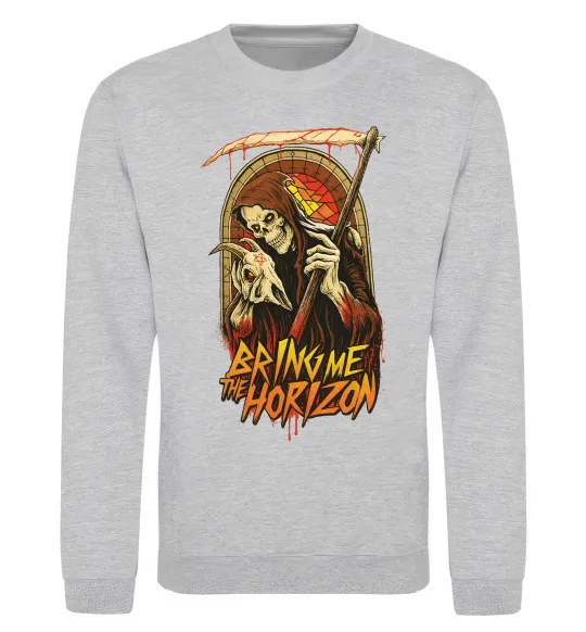 Світшот Death Bring me the Horizon Сірий меланж фото