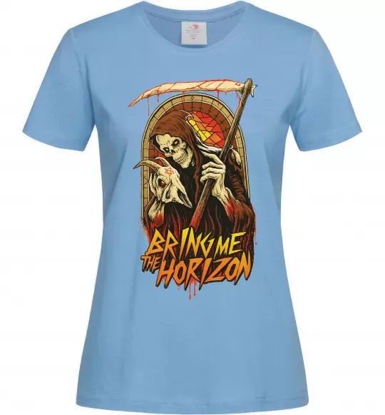 Жіноча футболка Death Bring me the Horizon Блакитний фото