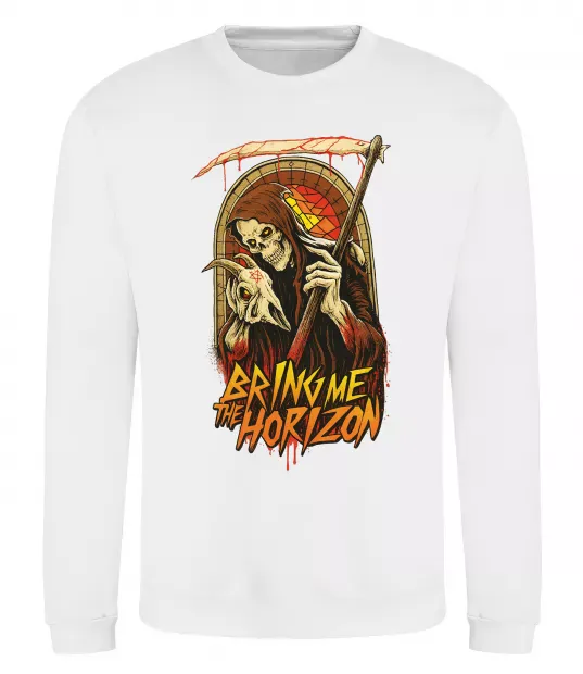 Світшот Death Bring me the Horizon Білий фото