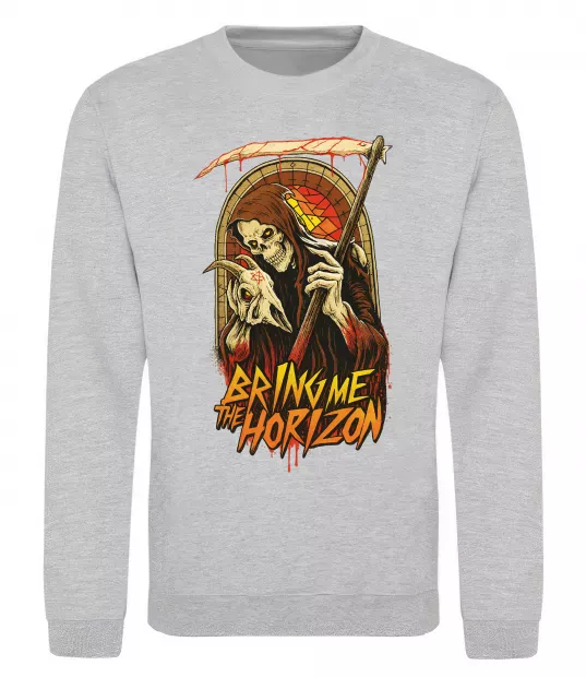 Світшот Death Bring me the Horizon Сірий меланж фото