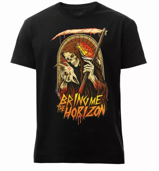 Чоловіча преміум футболка Death Bring me the Horizon Чорний фото