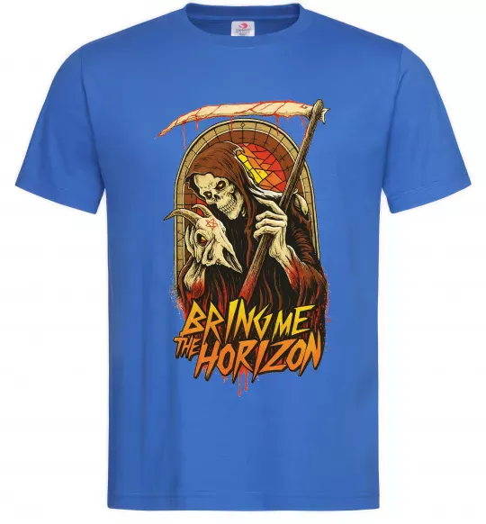 Чоловіча футболка Death Bring me the Horizon Яскраво-синій фото