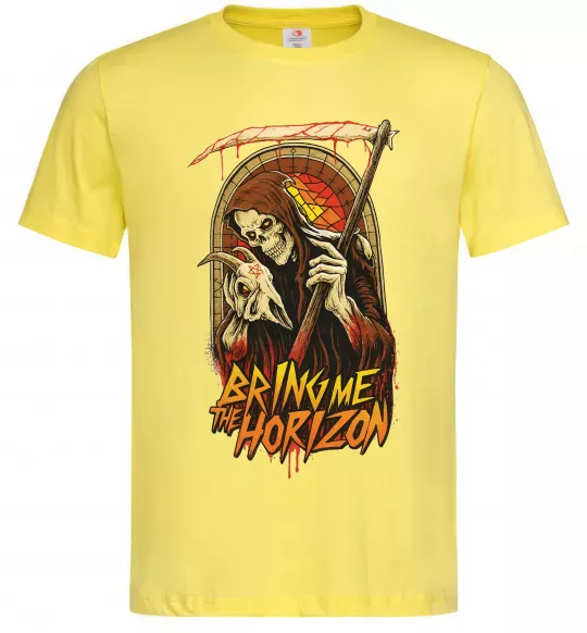 Чоловіча футболка Death Bring me the Horizon Лимонний фото