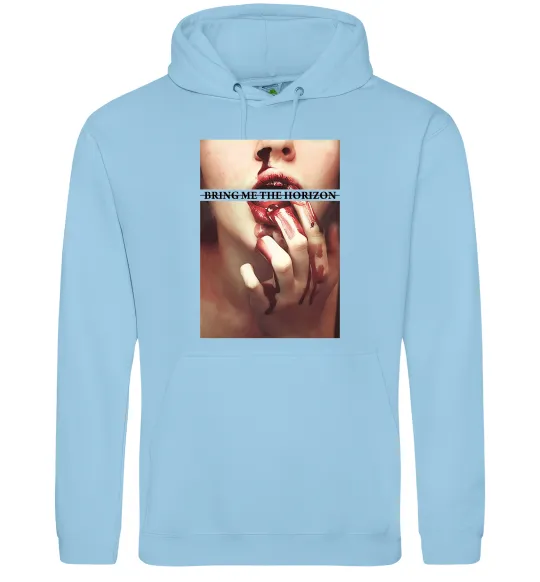 Женская толстовка (худи) Bring me the Horizon bloodlust Голубой фото