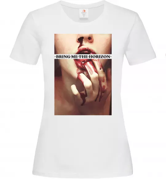 Жіноча футболка Bring me the Horizon bloodlust Білий фото