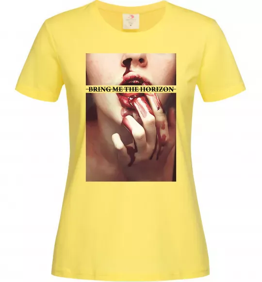 Жіноча футболка Bring me the Horizon bloodlust Лимонний фото