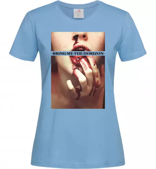Жіноча футболка Bring me the Horizon bloodlust Блакитний фото