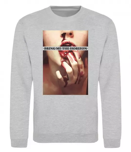 Свитшот Bring me the Horizon bloodlust Серый меланж фото