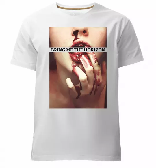 Чоловіча преміум футболка Bring me the Horizon bloodlust Білий фото