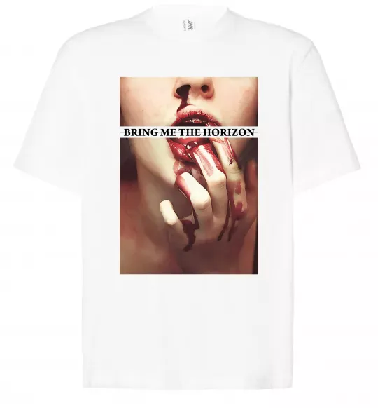 Футболка Оверсайз Bring me the Horizon bloodlust Білий фото